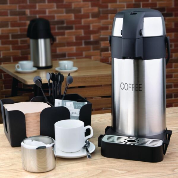 Olympia RVS pomp thermoskan Coffee 3L - Afbeelding 2