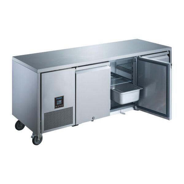 Polar U-serie driedeurs koelwerkbank 420L - Afbeelding 2