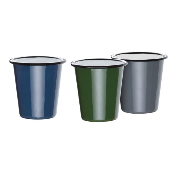 Olympia Emaille beker grijs 31cl (6 stuks) - Afbeelding 2