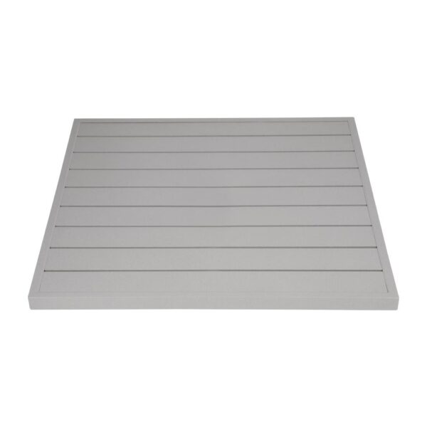 Bolero Aluminium Vierkant Tafelblad Lichtgrijs 700mm - Afbeelding 2