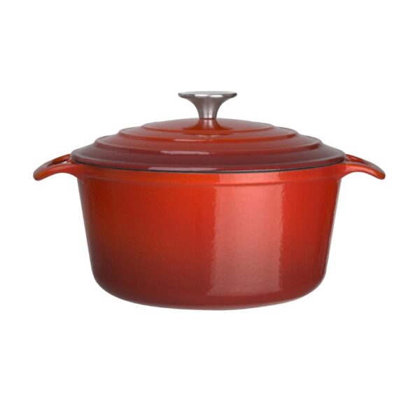 Vogue ronde inductie braadpan rood 3,2L - Afbeelding 7