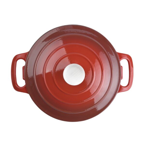 Vogue ronde inductie braadpan rood 3,2L - Afbeelding 3