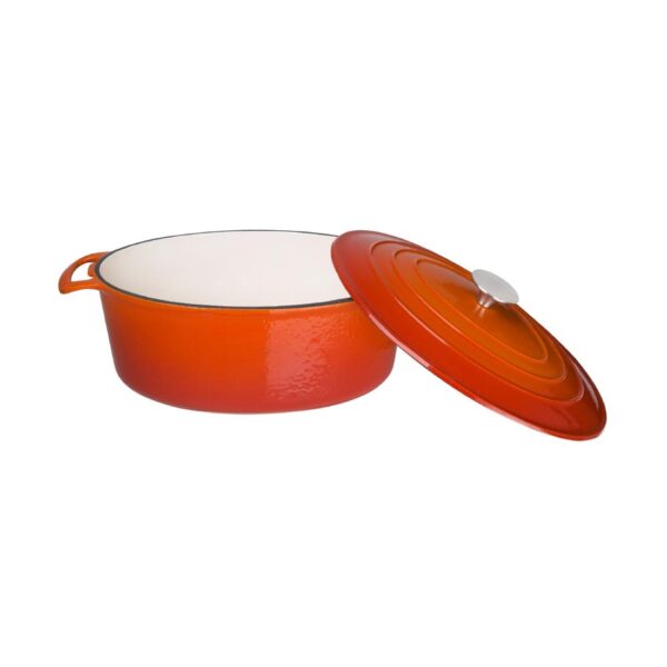 Vogue ovale inductie braadpan oranje 6L - Afbeelding 4