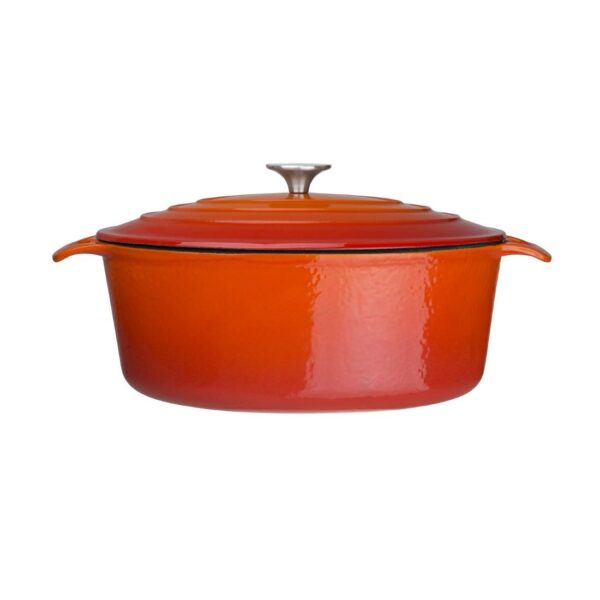 Vogue ovale inductie braadpan oranje 6L - Afbeelding 7