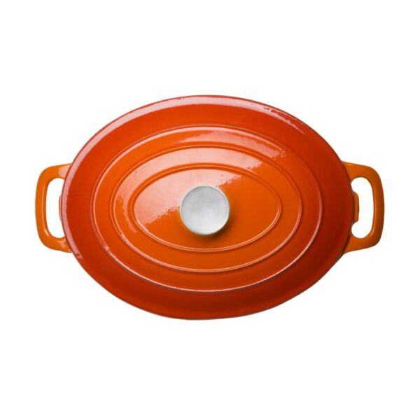 Vogue ovale inductie braadpan oranje 6L - Afbeelding 3