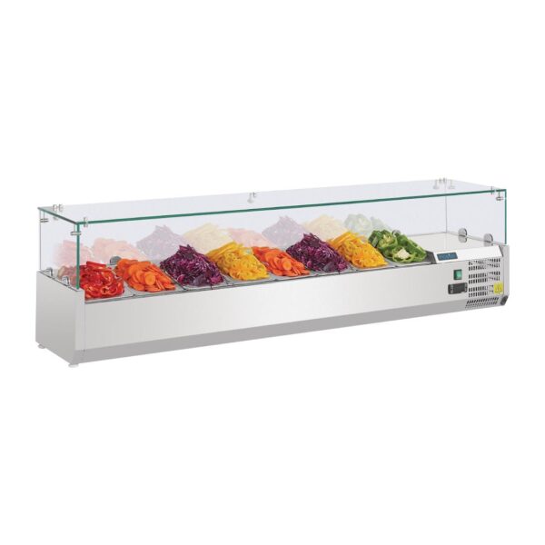 Polar G-serie opzetkoelvitrine 8x GN 1/4 - Afbeelding 6