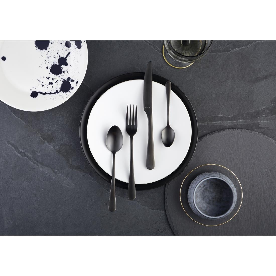 Amefa Austin Black Middelgrote Theelepel (12 Stuks)