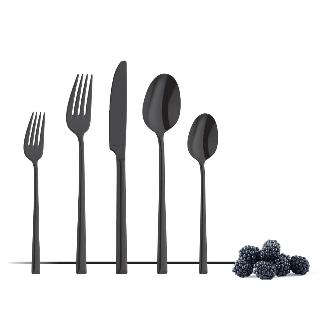 Amefa Metropole Tafelmes Zwart (12 Stuks)