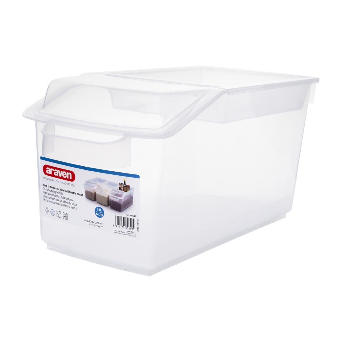 Araven dispenser en ingrediëntenbak 14Ltr