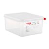 Araven GN 1/2 voedselbak met deksel 10Ltr (4 stuks)
