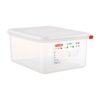 Araven GN 1/2 voedselbak met deksel 12,5L (4 stuks)