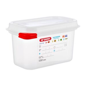 Araven GN1/9 voedseldoos met deksel 1Ltr (4 stuks)
