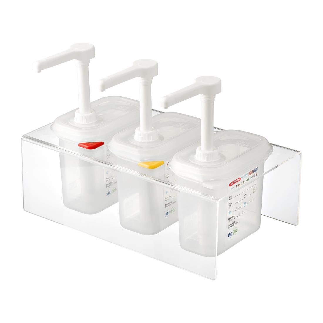 Araven sausdispensers GN 1/9 transparant 1,5Ltr (3 stuks)