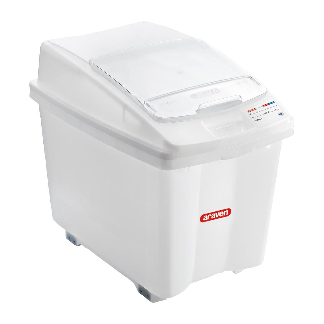 Araven transparante ingrediëntenbak met wielen 80Ltr