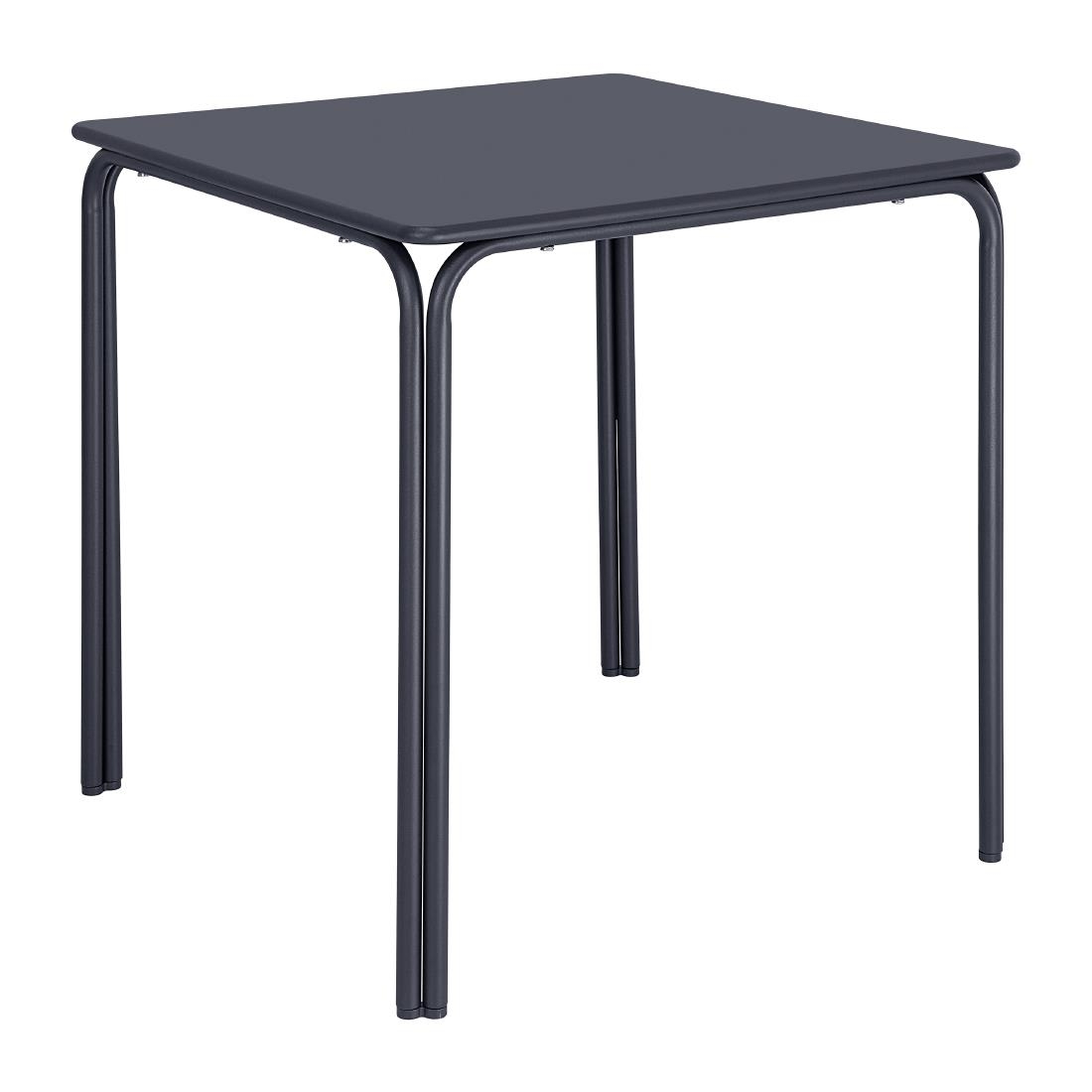 Bolero Adeline Stalen Vierkante Tafel 700mm Leisteen Blauw