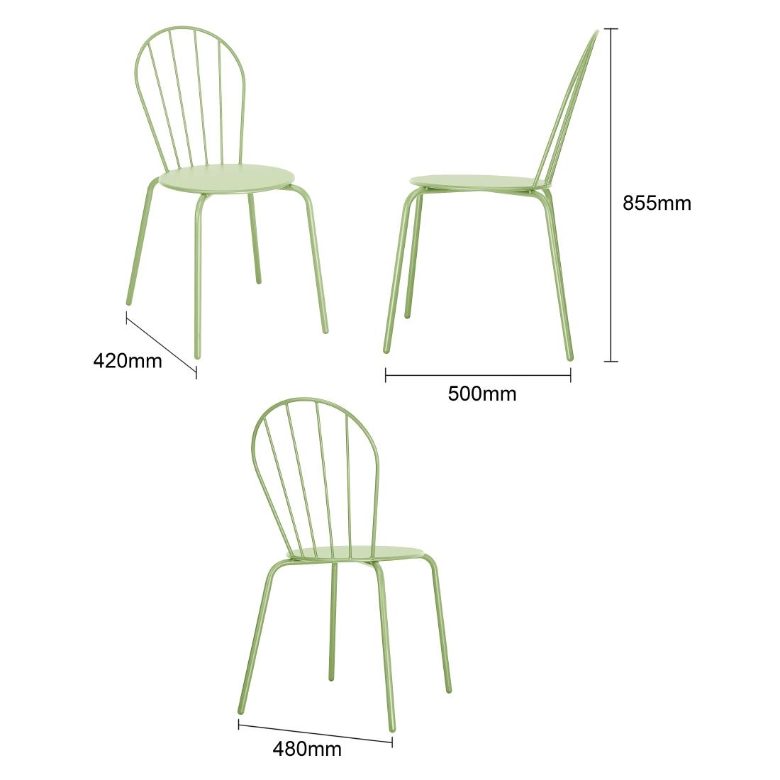 Bolero Adeline Stoel Lichtgroen (4 stuks)