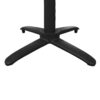 Bolero aluminium flip-top tafelpoot zwart