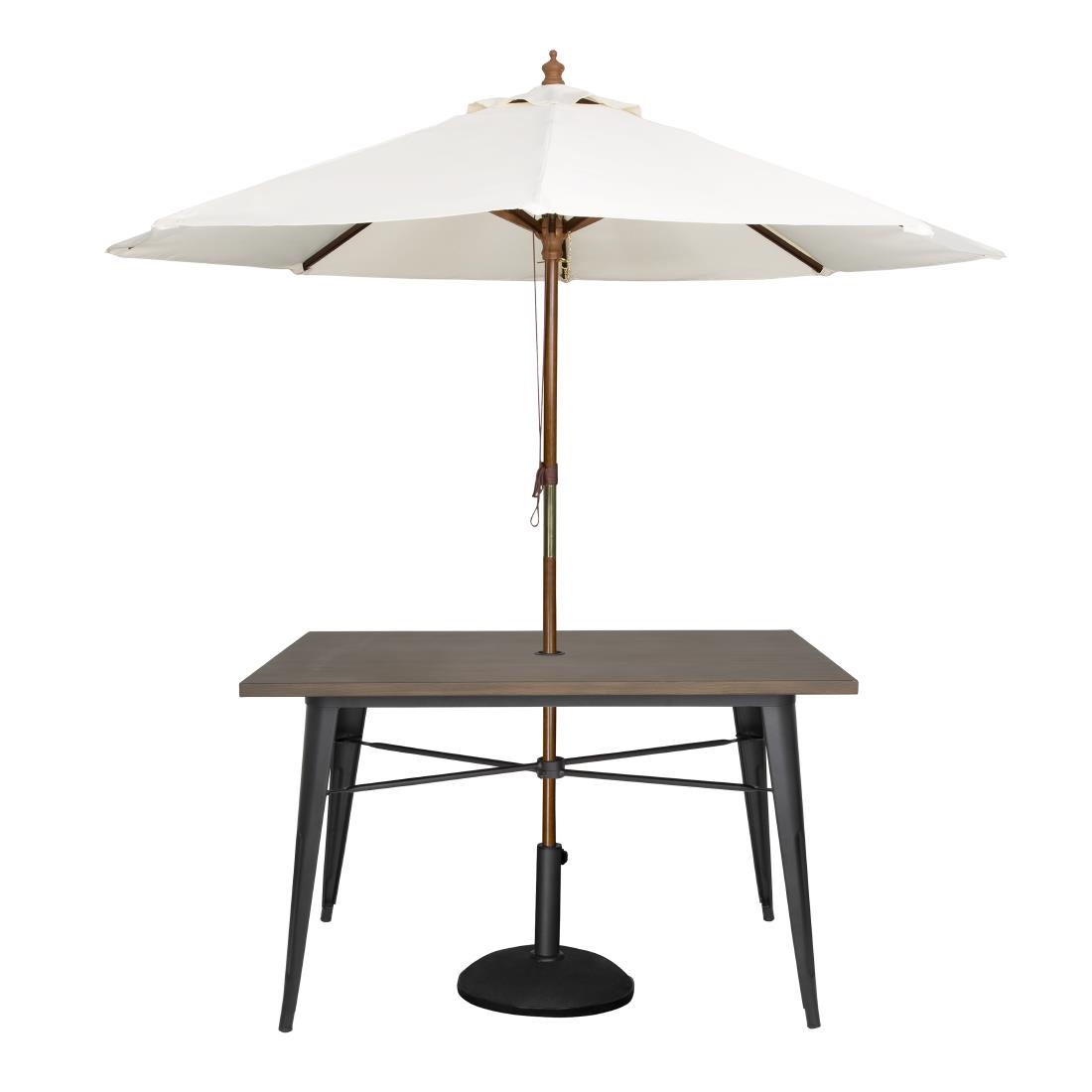 Bolero aluminium outdoor tafel 120x76x76cm donker houtdessin