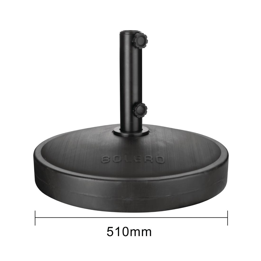 Bolero betonnen parasolvoet met 43/38mm adapter zwart