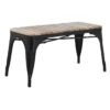 Bolero Bistro Bank Met Latten Van Mangohout Zwart 850 mm (2 stuks)