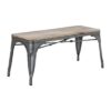 Bolero Bistro Bank Met Mangohout En Donkergrijze Poten 1000mm (2 stuks)
