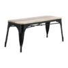 Bolero Bistro Bank Van Mangohout En Zwarte Poten 1000mm (2 stuks)