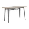 Bolero Bistro Eettafel Met Lattenblad Van Mangohout En Donkergrijze Poot 1200mm