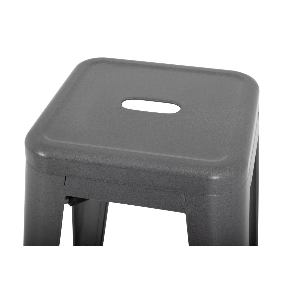 Bolero Bistro stalen barkruk grijs (4 stuks)