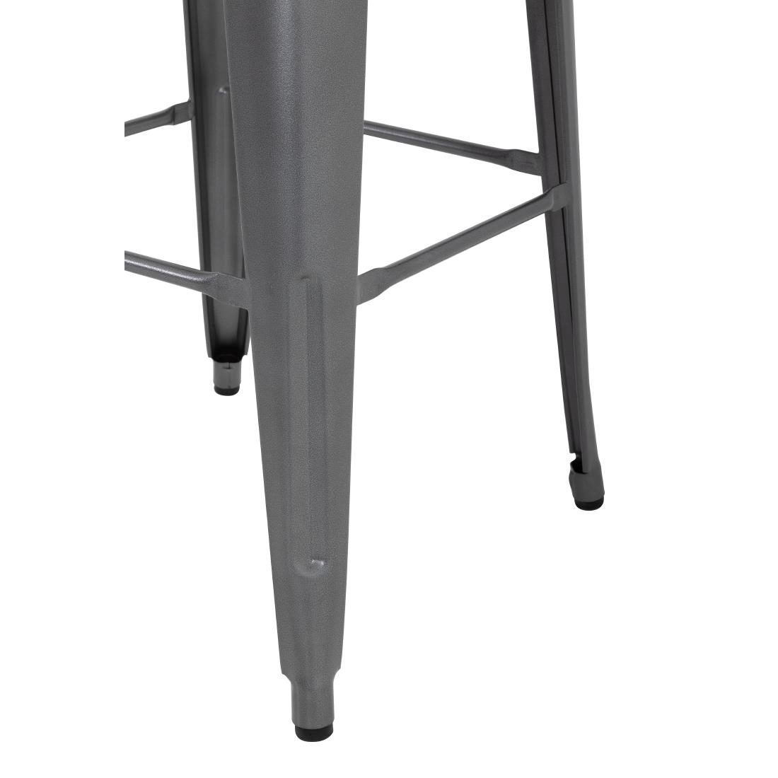 Bolero Bistro stalen barkruk grijs (4 stuks)