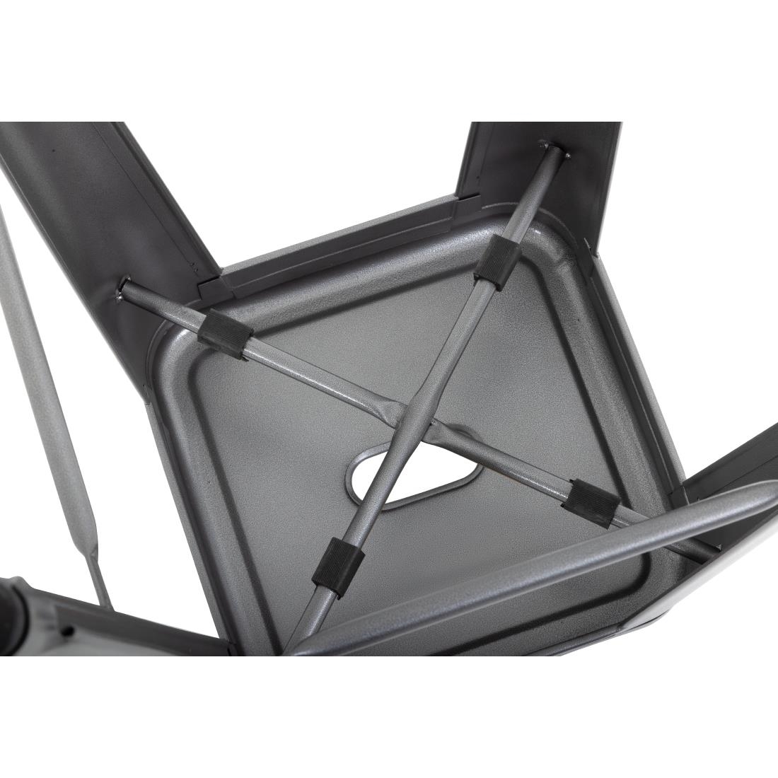 Bolero Bistro stalen barkruk grijs (4 stuks)