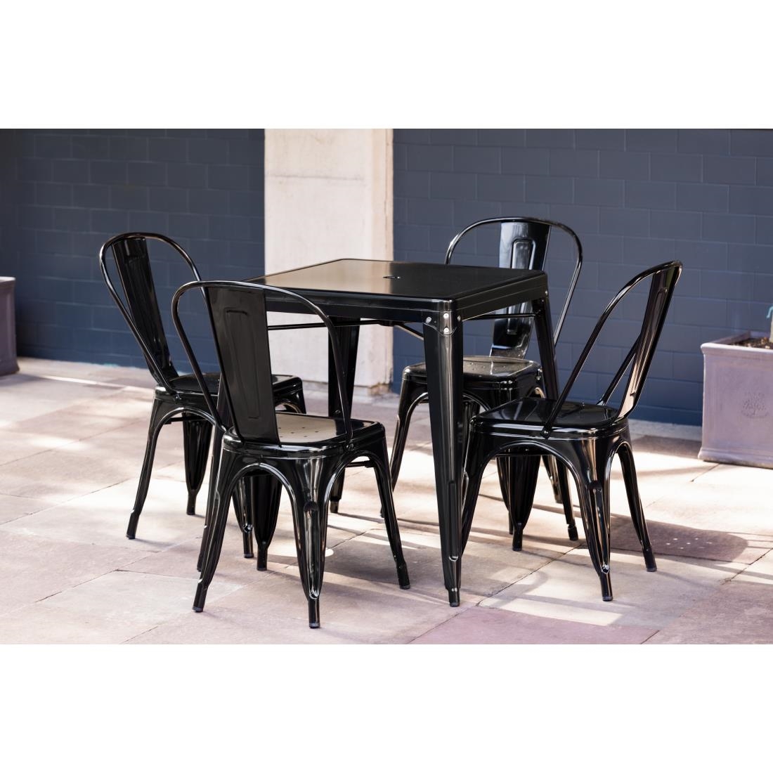 Bolero Bistro tafel vierkant 668mm zwart