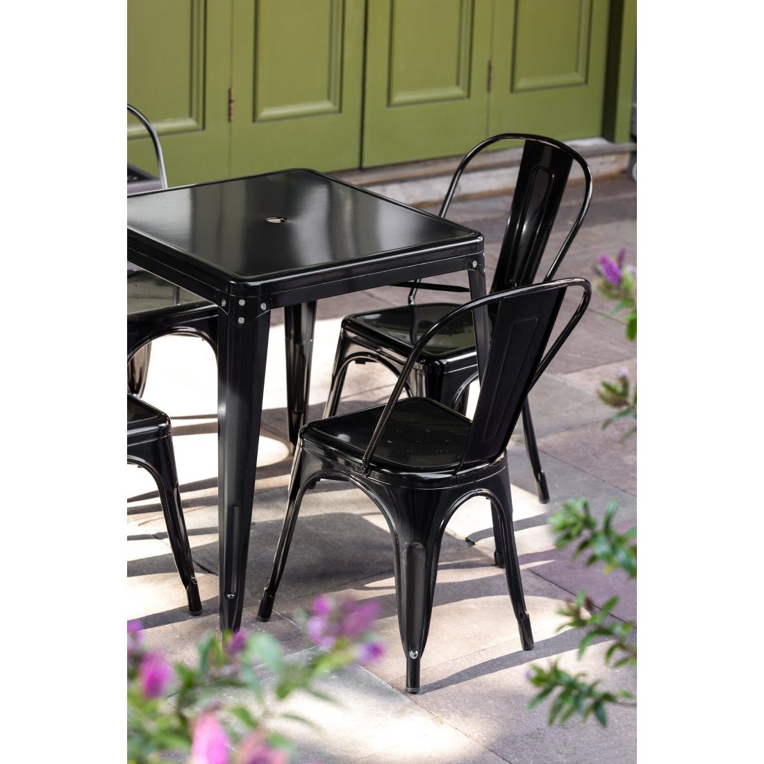 Bolero Bistro tafel vierkant 668mm zwart