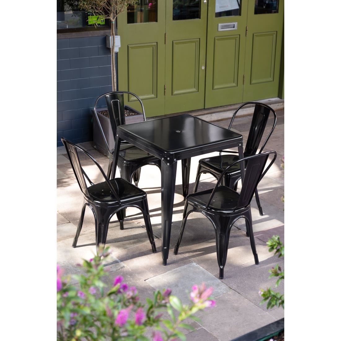 Bolero Bistro tafel vierkant 668mm zwart