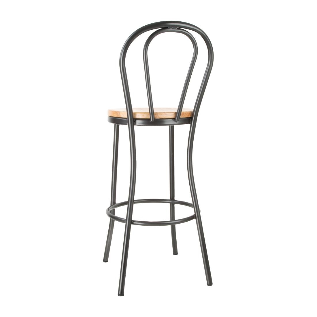 Bolero Clarisse hoge kruk metallic grijs, 1 stuks