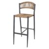Bolero Eden PE gevlochten rattan outdoor barkrukken naturel (2stuks)