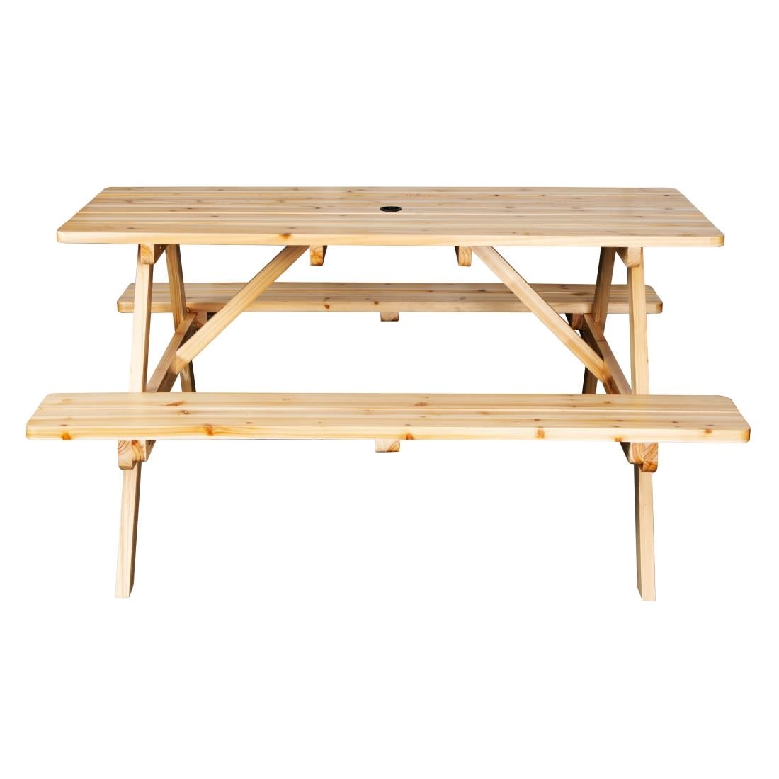 Bolero Elements houten picknicktafel en bankenset 1,52 m