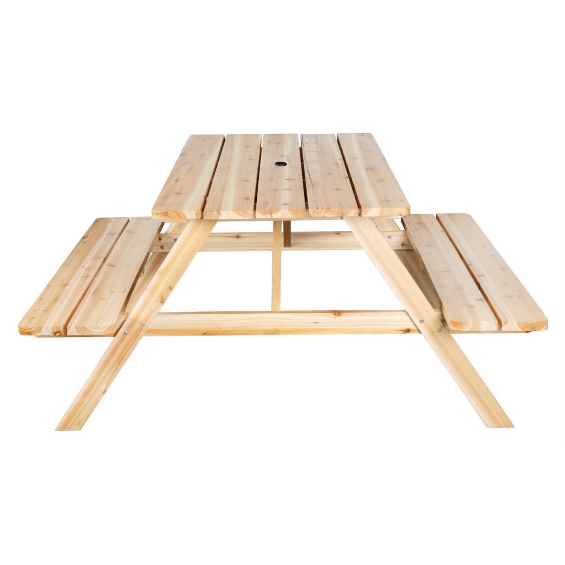 Bolero Elements houten picknicktafel en bankenset 1,52 m