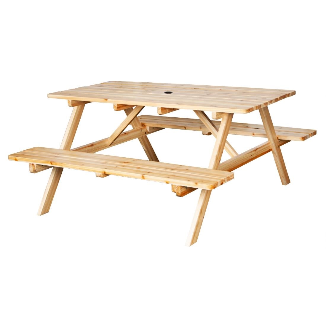 Bolero Elements houten picknicktafel en bankenset 1,52 m