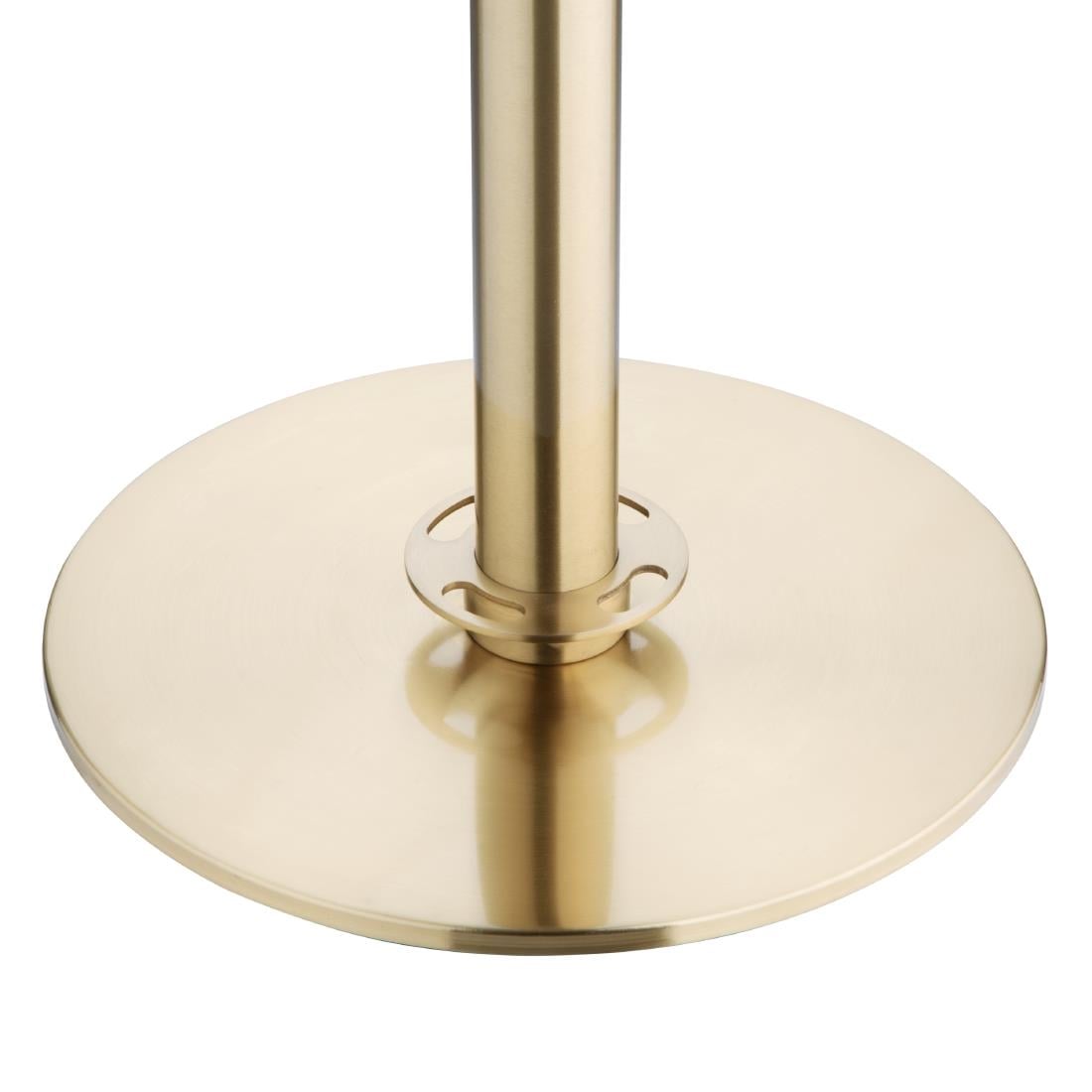 Bolero geborsteld messing staanders met platte voet en inschuifbare banner (2 stuks)