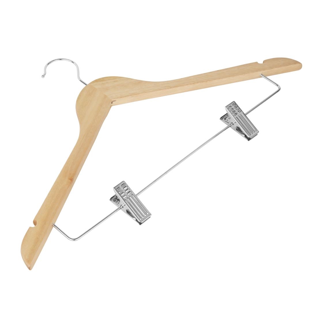 Bolero Houten Hanger Met Antislipclips (10 stuks)