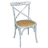 Bolero houten stoel met gekruiste rugleuning antiek blue wash (2 stuks)