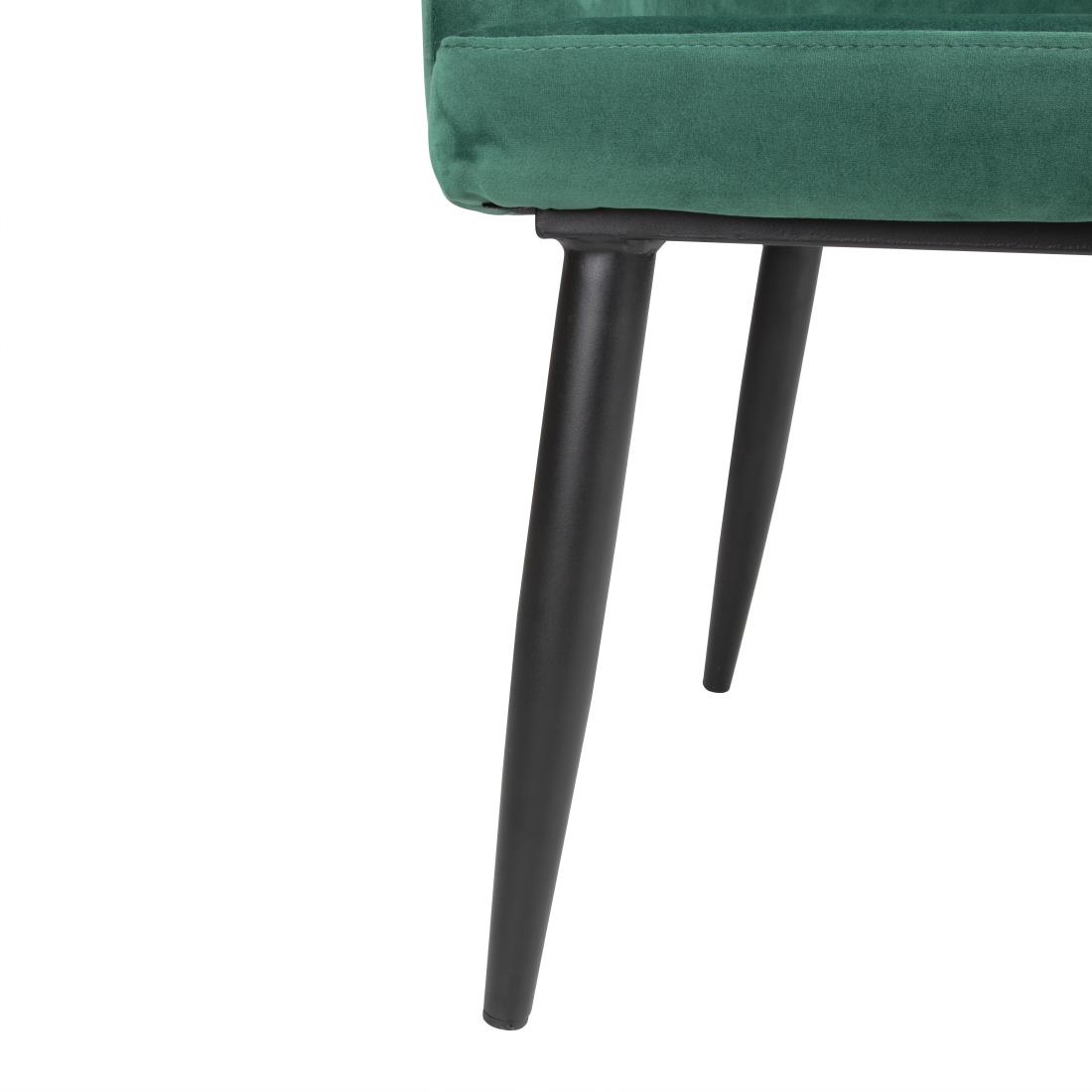 Bolero Lia Velvet stoelen donkergroen (2 stuks)
