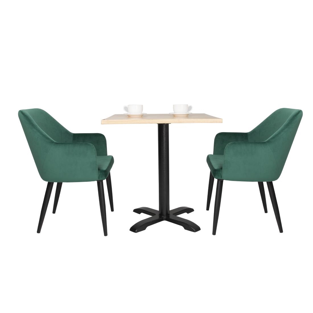 Bolero Lia Velvet stoelen donkergroen (2 stuks)