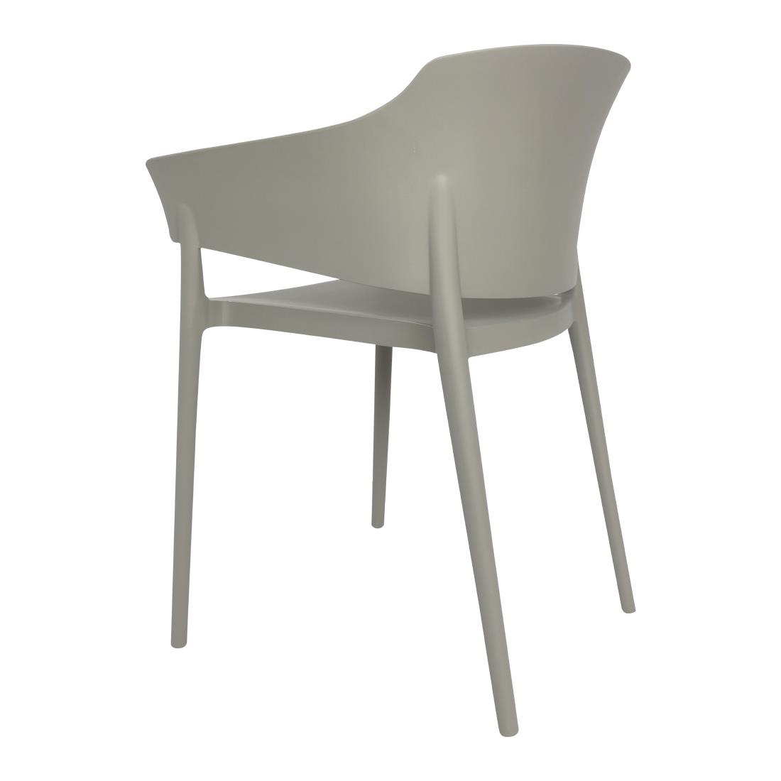 Bolero Lorenzo Caféstoelen Middengrijs (2 stuks)