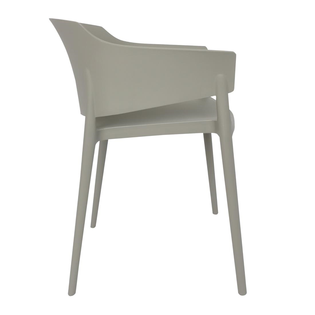 Bolero Lorenzo Caféstoelen Middengrijs (2 stuks)