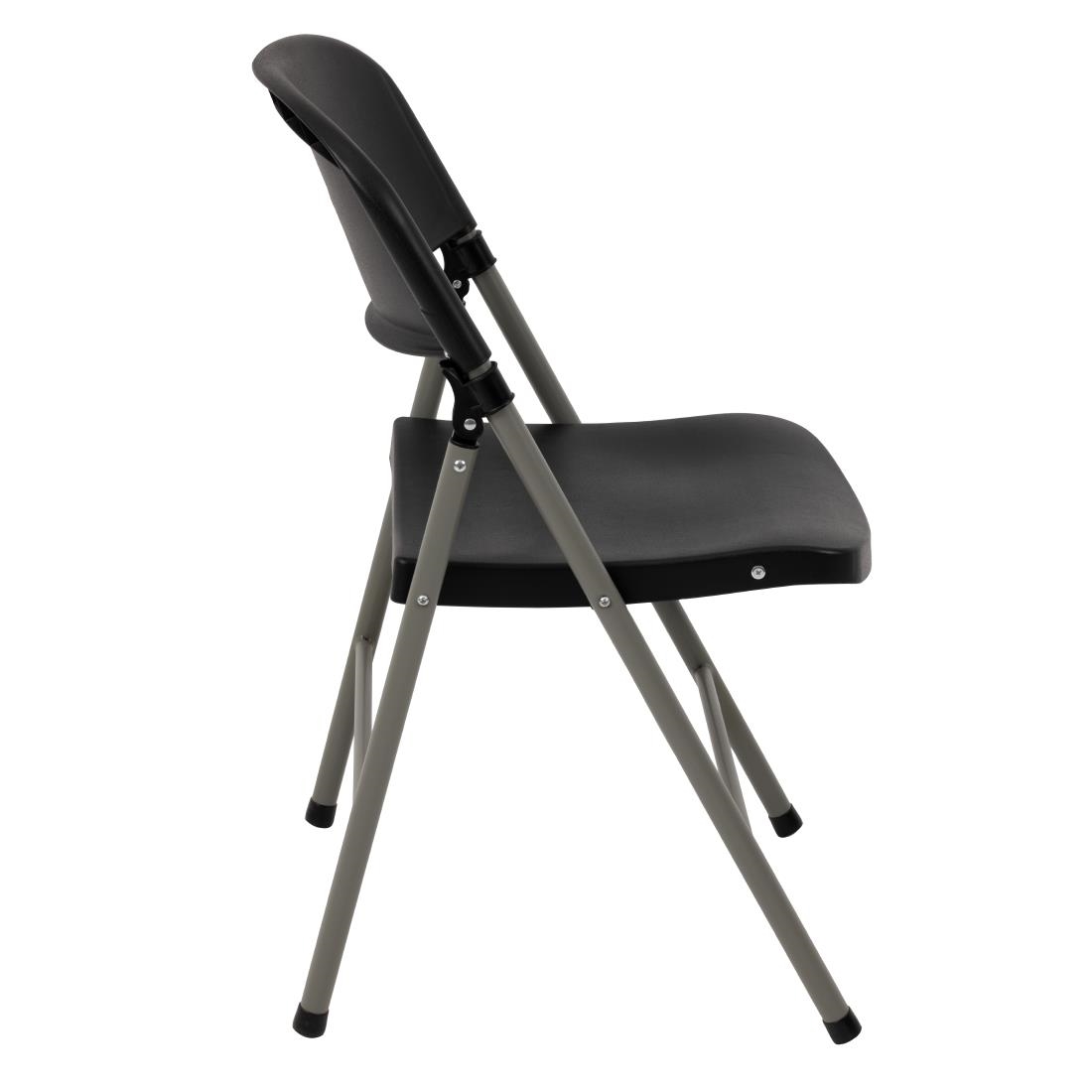 Bolero opklapbare stoelen zwart (2 stuks)