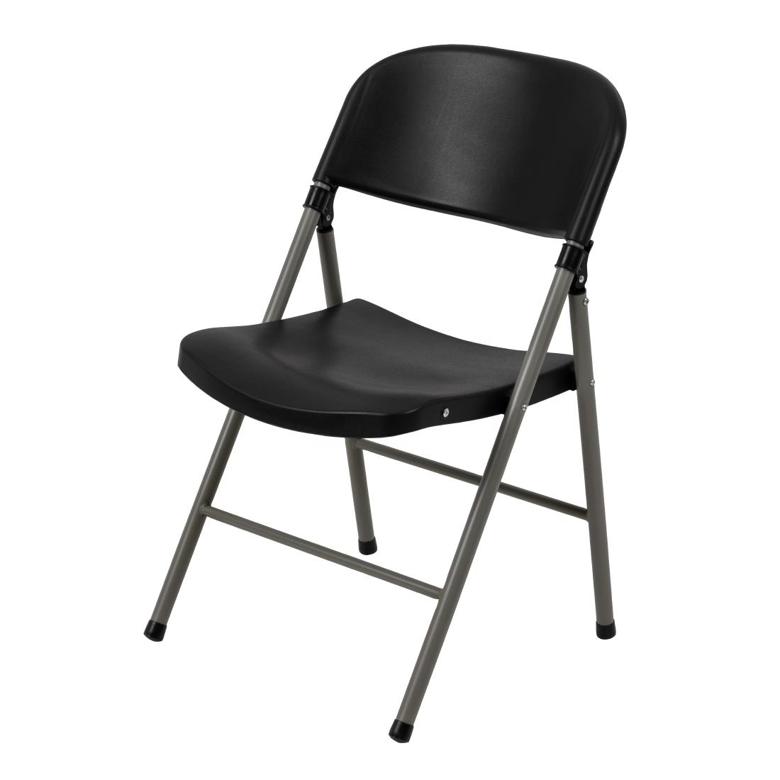 Bolero opklapbare stoelen zwart (2 stuks)