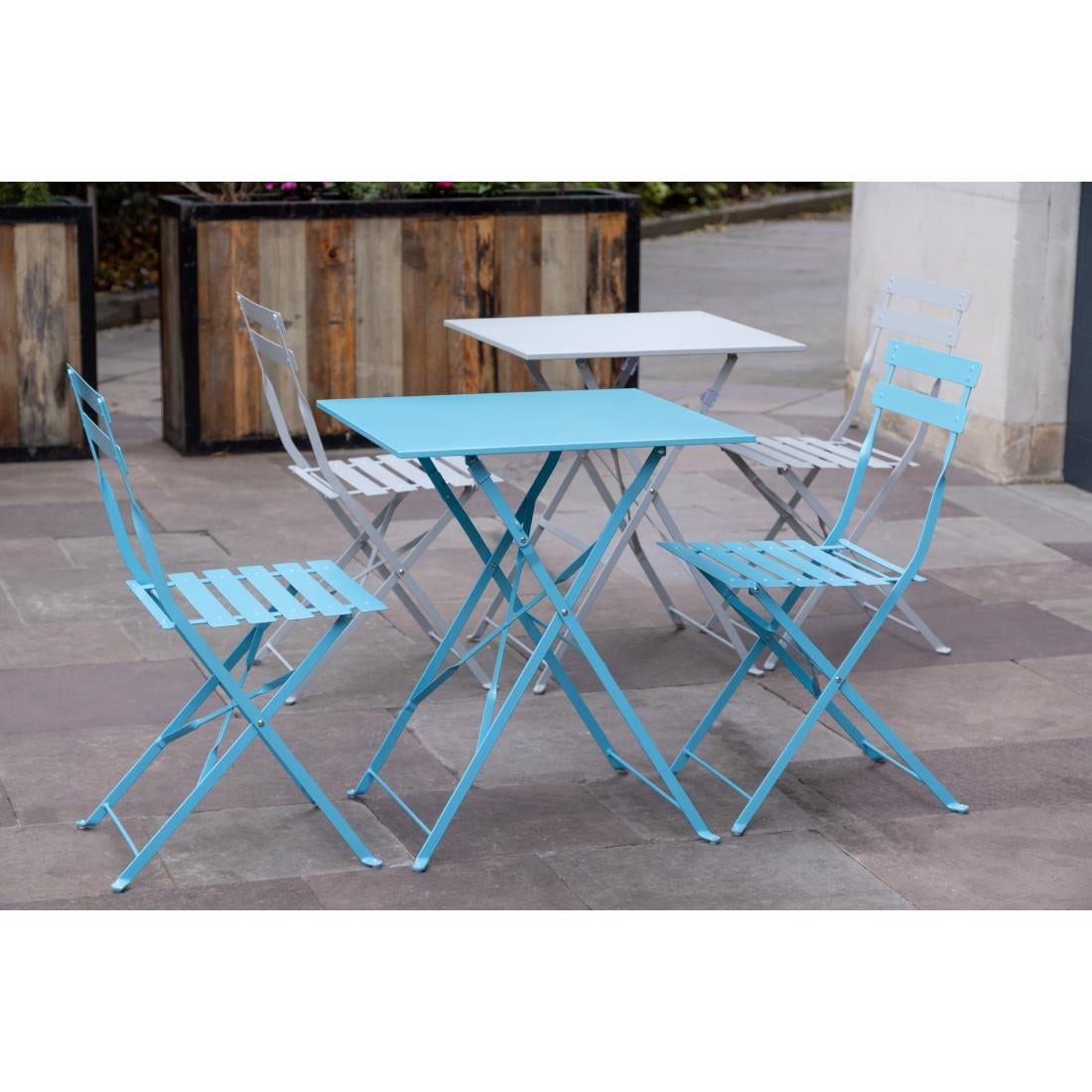 Bolero opklapbare terrasstoelen grijs (2 stuks)