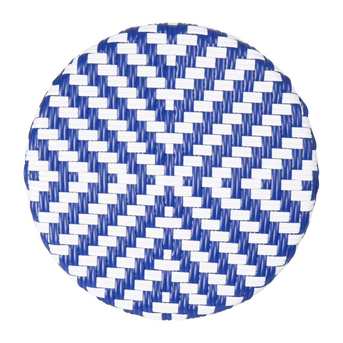 Bolero Parijse Stijl PE Rattan Barkrukken Blauw (2 stuks)