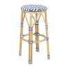 Bolero Parijse Stijl PE Rattan Barkrukken Blauw (2 stuks)